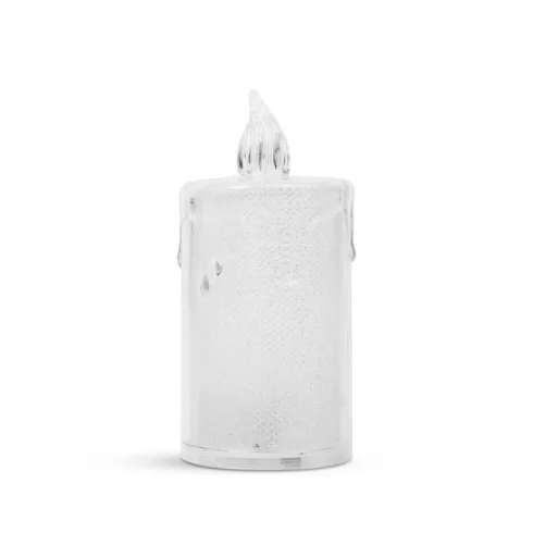 LED-es gyertya dekor - 7,5 x 3,6 cm - melegfehér - műanyag                                            BX58260