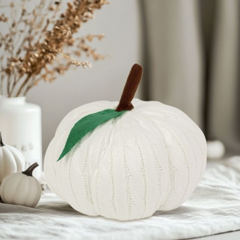 Halloween-i tök dekoráció - fehér - 20 cm                                                             BX58335B