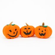   Halloween-i tök dekoráció - 10 x 10 x 11 cm - 3 féle - 3 db / csomag                                  BX58338