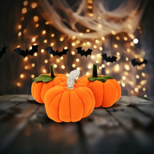 Halloween-i tök dekoráció - 13 x 13 x 14 cm - 3 db / csomag                                           BX58339