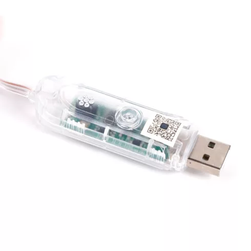Smart fényfüzér - USB - 33 db RGBIC LED - 5 m - Bluetooth + zene mód - IP65                           BX58382D