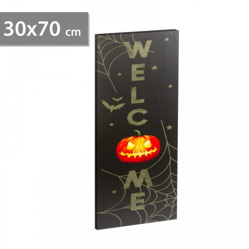 Halloween-i LED-es hangulatkép - fali akasztóval, 2 x AA, 30 x 70 cm                                  BX58402