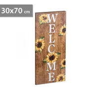   LED-es hangulatkép - colWelcomecol - fali akasztóval, 2 x AA, 30 x 70 cm                              BX58503