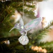   Karácsonyi dísz - irizáló, akril kolibri - 95 x 100 x 65 mm                                           BX58521