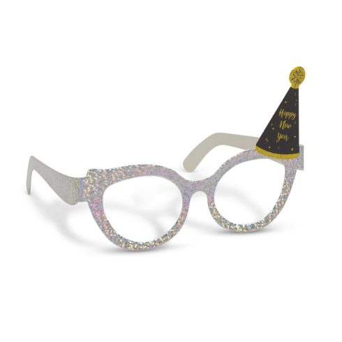 Party szemüveg - glitteres, papír - 15 x 10 x 13 cm - 4 db / csomag                                   BX58524