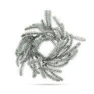   Karácsonyi dekoráció - koszorú - zöld, havas - 27 cm                                                  BX58530A