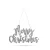 Karácsonyi dekoráció - colMerry Christmascol felirat - 20 x 12 cm - ezüst                             BX58541B