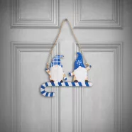   Karácsonyi dekoráció - fa, kék manó - 15 cm                                                           BX58546B