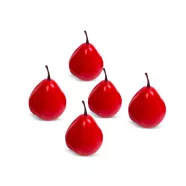   Karácsonyi dekoráció - piros gyümölcs - 6 cm - 5 db / csomag                                          BX58550