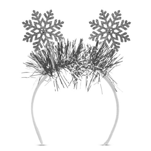 Karácsonyi hajráf - ezüst - hópehely - 20 cm                                                          BX58574B
