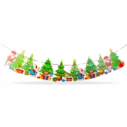   Karácsonyi papír girland - 8 db karácsonyfa - 3,5 m                                                   BX58585C
