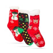   Karácsonyi zokni - csúszásmentes, felnőtt méret - 3 féle minta                                        BX58651