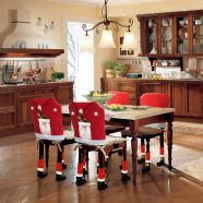   Karácsonyi székdekor szett - Mikulás - 50 x 60 cm - piros/fehér                                       BX58737A