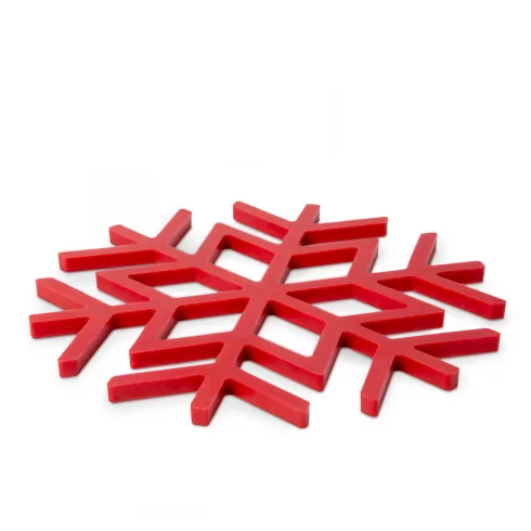 Szilikon edényalátét - jégkristály - piros - 17 cm                                                    BX58767