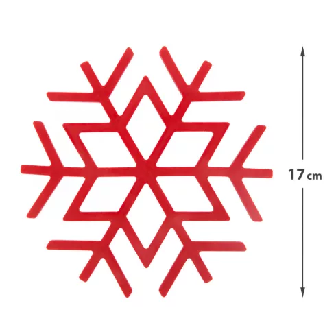 Szilikon edényalátét - jégkristály - piros - 17 cm                                                    BX58767