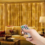   Fényfüggöny - 300 db melegfehér microLED-del - 3 x 3 m - 230V - távirányítós                          BX58905A