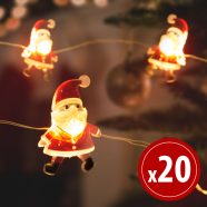   LED fényfüzér - mikulás - 2,2 m - 20 LED - melegfehér - 2 x AA                                        BX58926