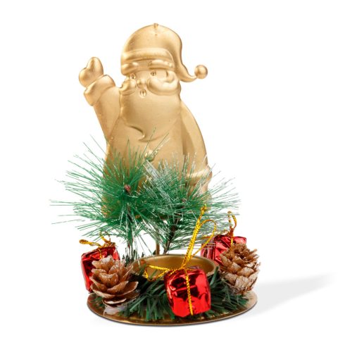Adventi dekoráció - mécsestartóval - réz, Mikulás - 8 x 13 cm                                         BX58946B
