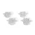 LED-es jégkristály dekoráció - elemes - 4 db / csomag                                                 BX58974