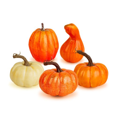 Őszi dekoráció - tök - 6 féle - műanyag                                                               BX59013