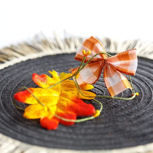 Őszi dekoráció - 2 féle szett - falevéllel - 5 részes                                                 BX59015