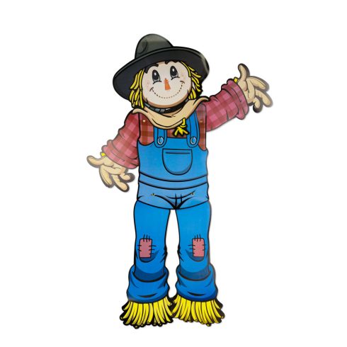 Őszi dekoráció - Madárijesztő - mozgatható végtagokkal - papír - 91,4 cm                              BX59020