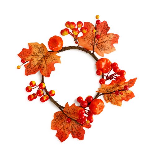 Őszi dekoráció - juharlevél koszorú - 22 cm                                                           BX59028