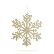   Karácsonyi dekoráció - jégkristály - glitteres arany - akasztható - 31 cm                             BX59704A