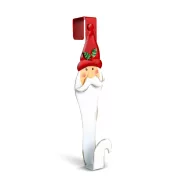   Karácsonyi kopogtató, ajtódísz tartó - fém - mikulás - 38 cm                                          BX59708A