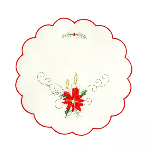 Karácsonyi asztalterítő - hímzett - 29 cm - 3 féle                                                    BX59723