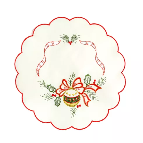 Karácsonyi asztalterítő - hímzett - 29 cm - 3 féle                                                    BX59723