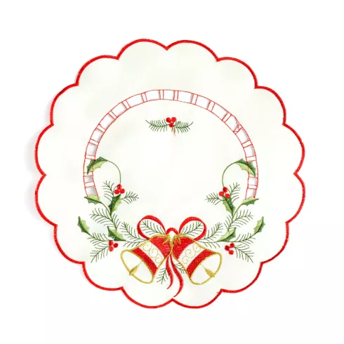 Karácsonyi asztalterítő - hímzett - 29 cm - 3 féle                                                    BX59723