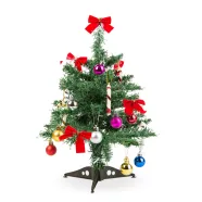   Műfenyő szett - 40 cm műfenyő + 20 db dísz - zöld - műanyag                                           BX59748
