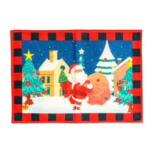 Karácsonyi tányéralátét - Mikulás - 46 x 32 cm                                                        BX59749A