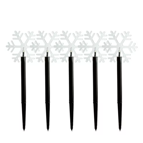 Karácsonyi lámpa - 5 LED - jégkristály - 34,5 cm - melegfehér - 3 X AA                                BX59764