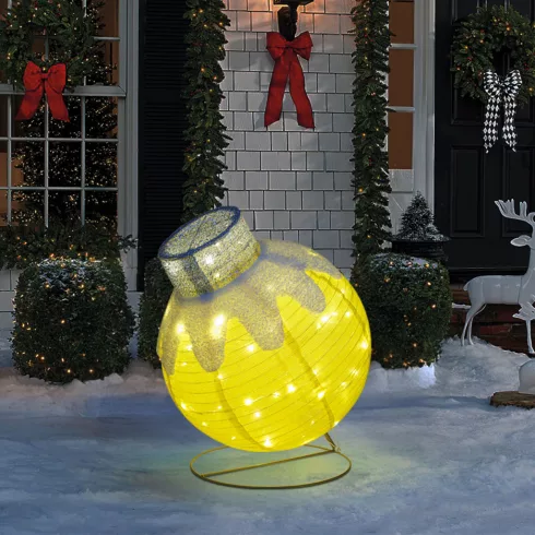 Világító dekoráció - gömbdísz - 60 LED - 60 x 83 cm - arany - 100-200V AC                             BX59772A