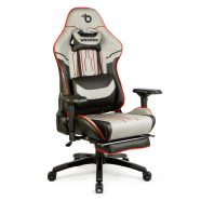   Gamer szék párnával - szürke/fekete/piros- 84 x 52 / 48 x 50 cm                                       BXBMD1118B