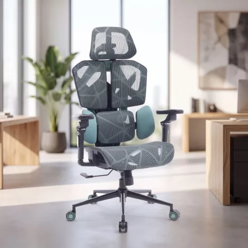 TitanMesh Pro Irodai forgószék oldalpárnával - menta - 119 x 72 x 73 cm                               BXBMD1123GR