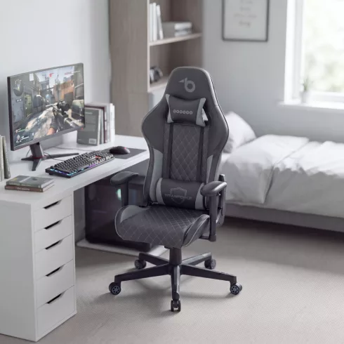 TItanForce gamer szék párnával - fekete/szürke - 122 x 65 x 53 cm                                     BXBMD1124GY