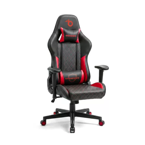 TItanForce gamer szék párnával - fekete/piros - 122 x 65 x 53 cm                                      BXBMD1124RD