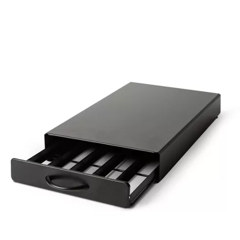 Fém kávékapszula tartó - 50 db Nespresso kapszulákhoz - 365 x 214 x 60 mm - matt fekete               BXBW1000A