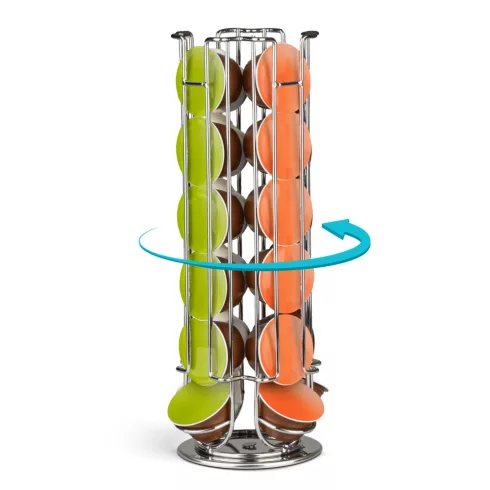 Fém kávékapszula tartó - 24 db Dolce Gusto kapszulához - króm                                         BXBW1001B
