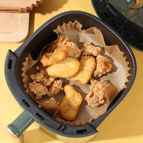 Air fryer sütőpapír - olaj nélküli sütőhöz - négyzet - 20 cm - 50 db / csomag                         BXBW1020A
