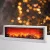Kandalló LED-es lánghatással - fehér - elemes / USB-s - 60 x 10 x 20 cm                               BXBW2015WH