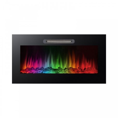 Elektromos beépíthető kandalló - hősugárzó + RGB LED - 91 x 15 x 48 cm                                BXBW2024