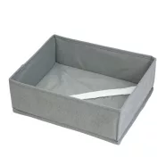   Szövet tárolódoboz - 30 x 26 x 10 cm - szürke                                                         BXBW2075