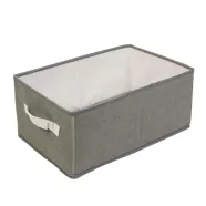   Szövet tárolódoboz - 38,5 x 24 x 16,5 cm - szürke                                                     BXBW2077