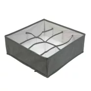   Szövet tárolódoboz - 32 x 32 x 12 cm - 8 zseb - szürke                                                BXBW2078