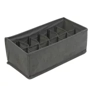   Szövet tárolódoboz - 32 x 16 x 11 cm - 12 zseb - szürke                                               BXBW2079