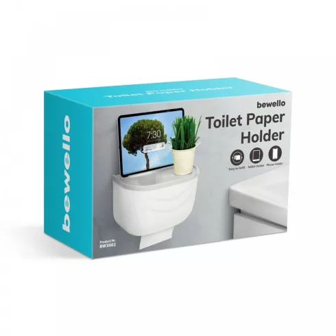 WC-papír tartó szekrény - fehér - 210 x 135 x 135 mm                                                  BXBW3002